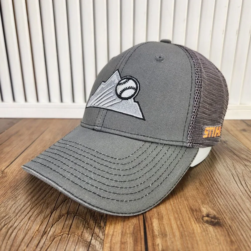 Melonwear Colorado Rockies STIHL Trucker Hat Gray Snapback Mesh MLB Baseball Cap